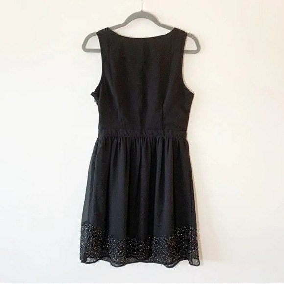 American Eagle Black‎ Sleeveless Dress Cutout Detail Sparkles Beaded Size 6 New - Picture 2 of 8